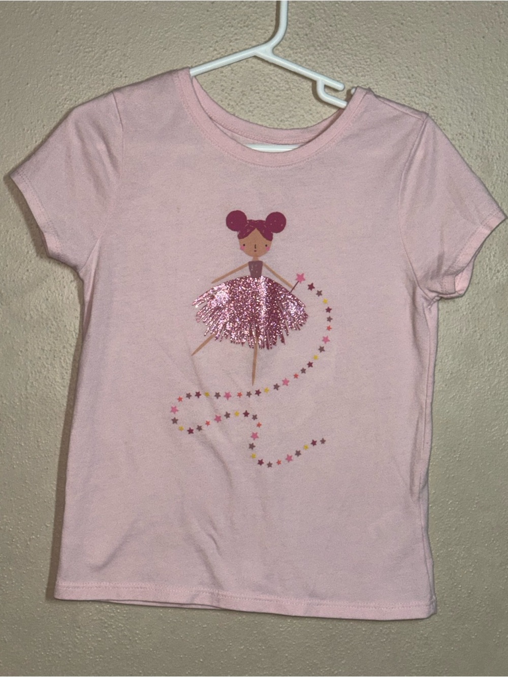 NWOT Garanimals Smooth Pink Glitter Ballerina Tee Sz 5T